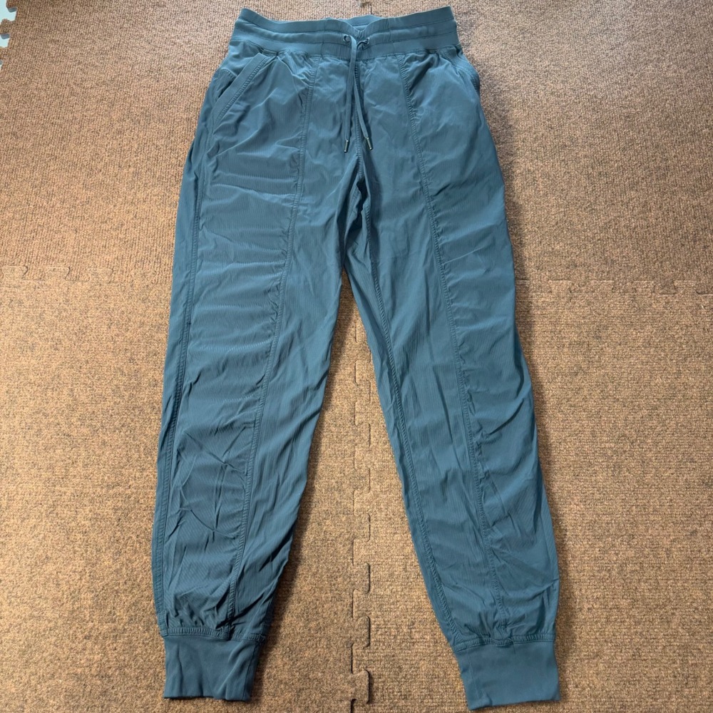 CRZ YOGA Womens On the Fly Joggers Teal Blue Green Athletic Pants Small 4/6